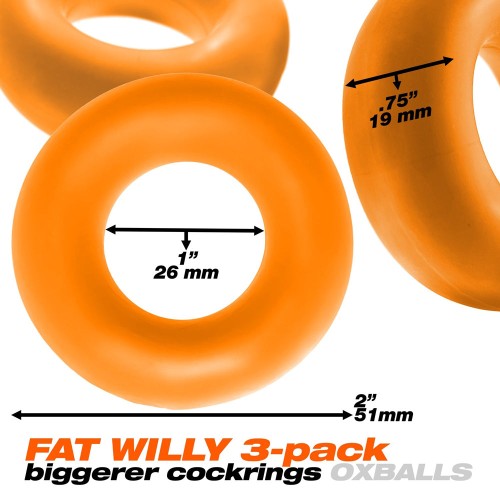 Oxballs Fat Willy Anillos para el Pene Jumbo 3-Pack