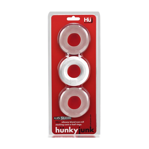 Hunkyjunk HUJ3 C-Ring 3-Pack for Enhanced Pleasure