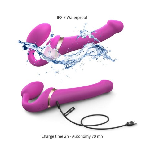 Strap-On-Me Strap-On Recargable Control Remoto Multi Orgasm Fucsia S