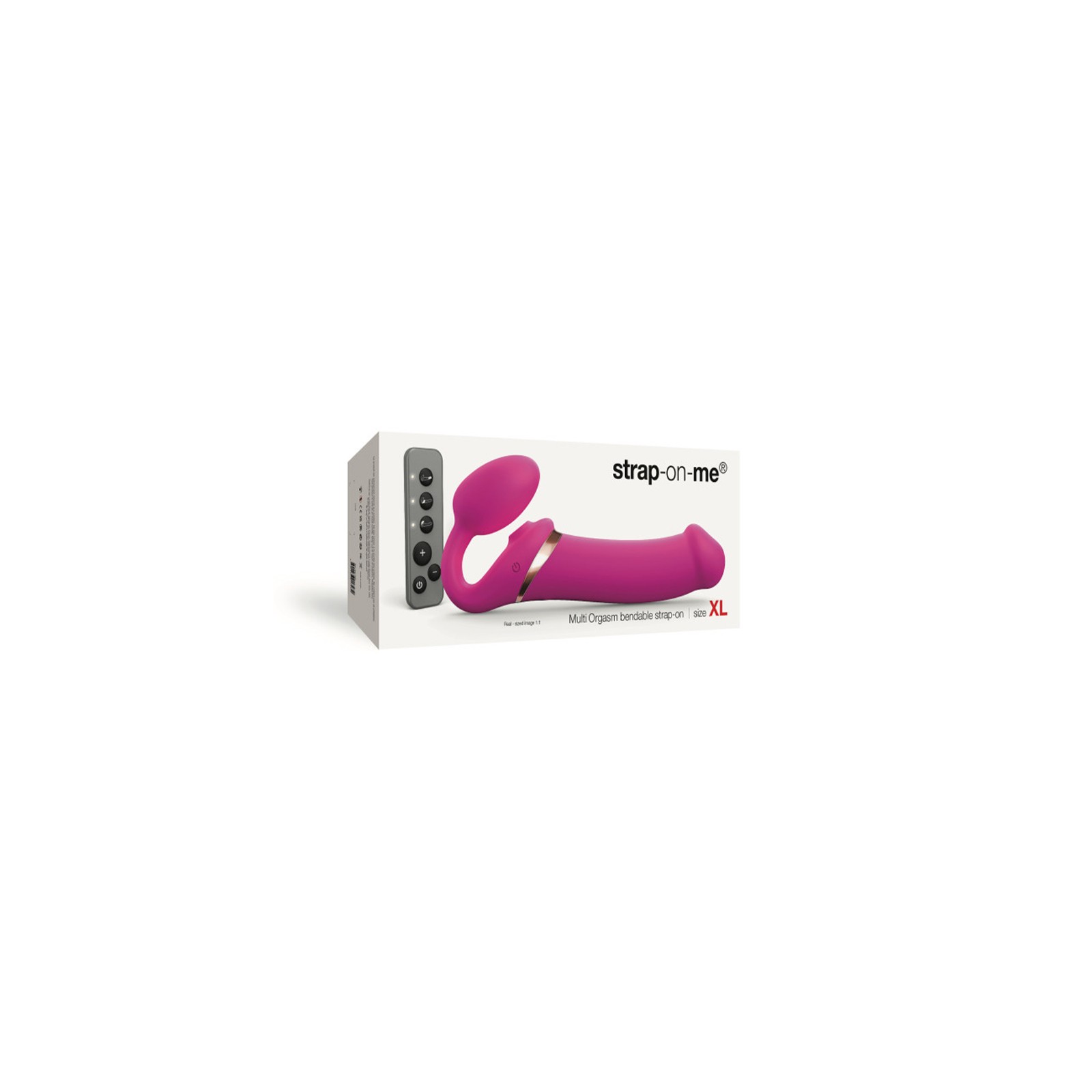 Strap-On-Me Rechargeable Multi Orgasm Strap-On Fuchsia XL