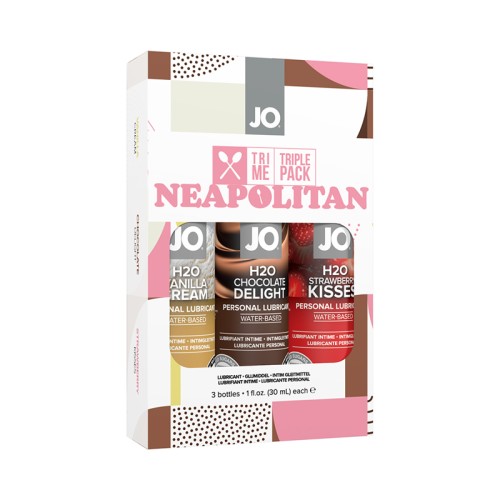 JO Neapolitan Flavored Water-Based Lubricant 3-Pack