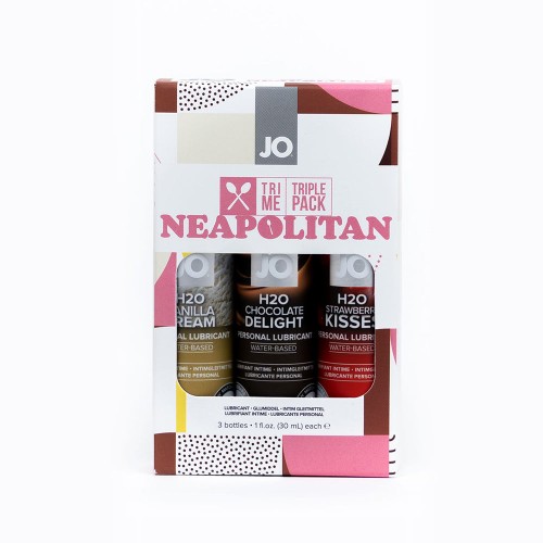 JO Neapolitan Flavored Water-Based Lubricant 3-Pack