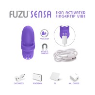 Vibrador de Dedo Fuzu Sensa Activo por Piel Púrpura