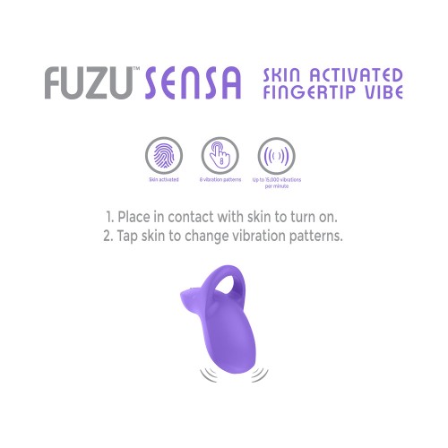 Vibrador de Dedo Fuzu Sensa Activo por Piel Púrpura