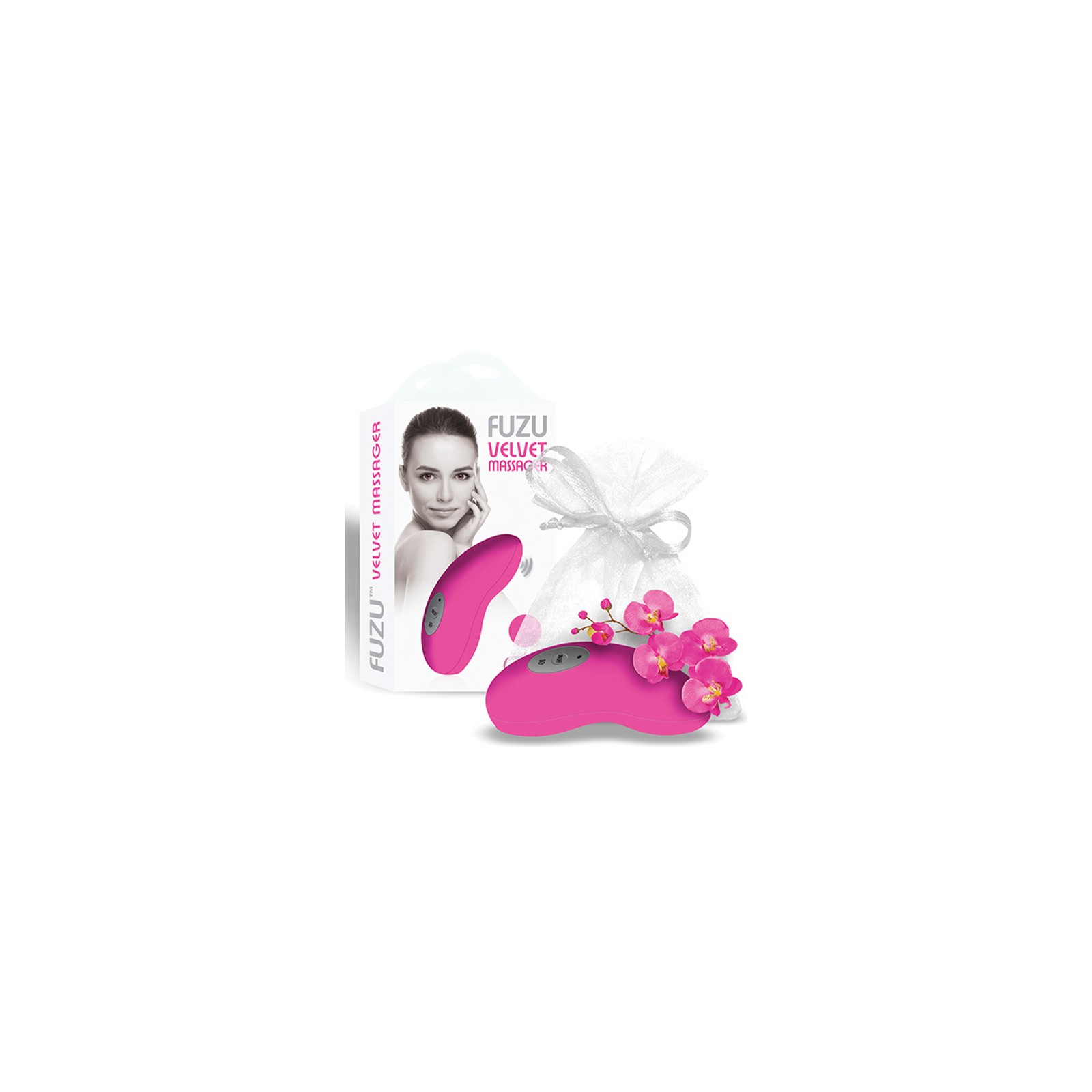 Fuzu Vibrating Palm Massager Neon Pink