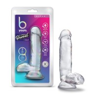 B Yours Diamond Gleam Dildo de 7 pulgadas con Testículos Transparente