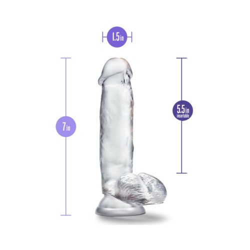 B Yours Diamond Gleam Dildo de 7 pulgadas con Testículos Transparente