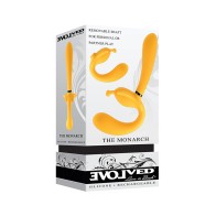 Evolved Monarch Vibrador Strap-On Multifuncional Recargable Amarillo