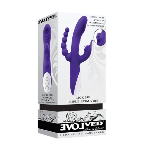 Evolved Lick Me Triple Stimulation Silicone Vibrator