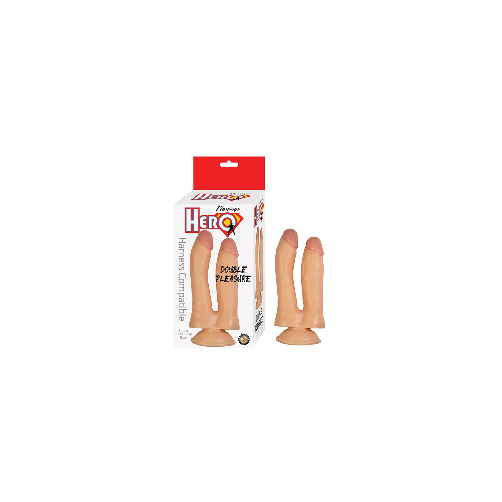 Hero Double Pleasure Double Dildo White