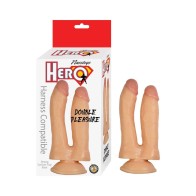 Hero Double Pleasure Double Dildo White