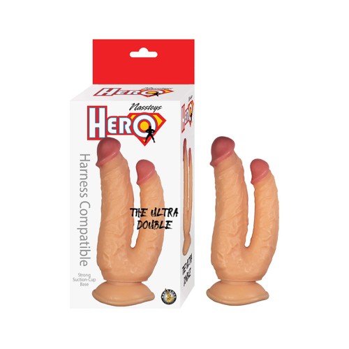 Hero Ultra Double Dildo - Versatile White