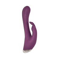 Estimulador Dual Princess Bunny Tickler de Silicona Púrpura