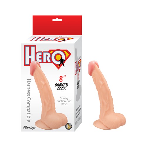 Hero Curved Cock 8 in. - Placer Definitivo