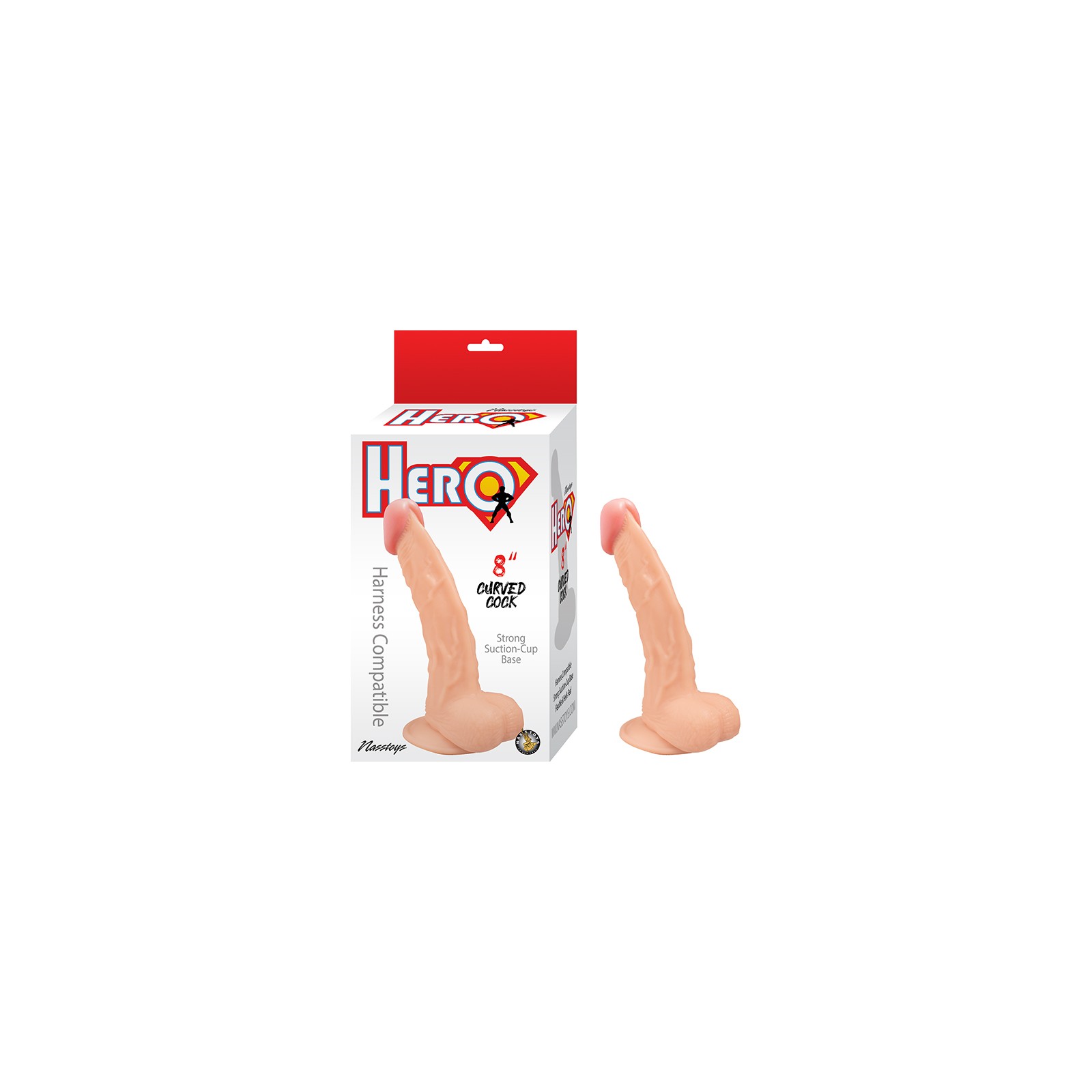 Hero Curved Cock 8 in. - Placer Definitivo