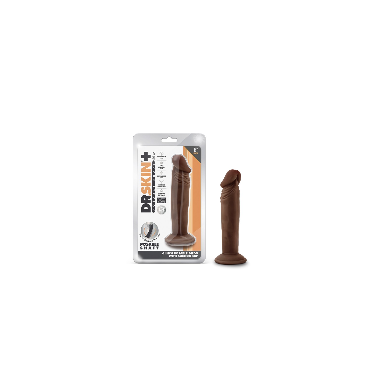 Dr. Skin Plus Realistic 6 in. Dildo with Suction Cup