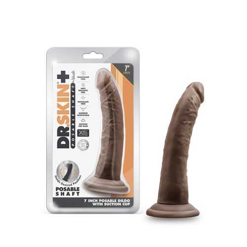 Dr. Skin Plus Realistic 7 in. Triple Density Posable Dildo