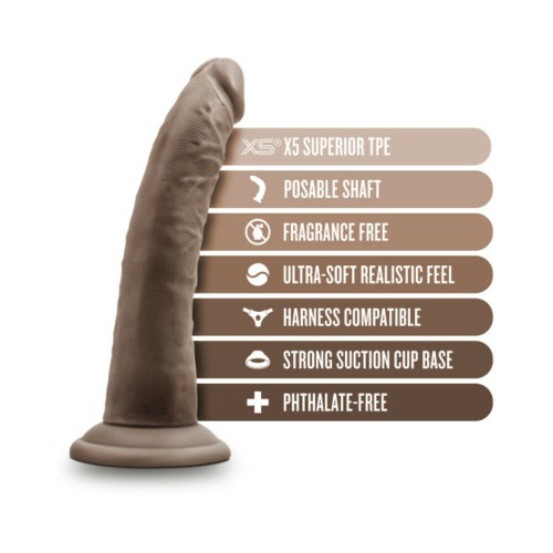 Dildo Realista Posable Dr. Skin Plus de 7 in. Triple Densidad