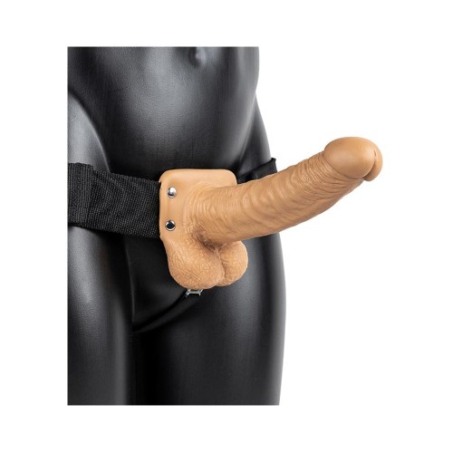 RealRock Realistic 7 in. Hollow Strap-On with Balls