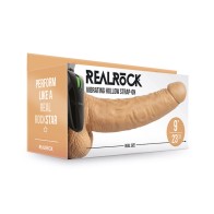 RealRock 9 inch Vibrating Hollow Strap-On for Enhanced Pleasure