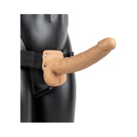 RealRock 9 inch Vibrating Hollow Strap-On for Enhanced Pleasure