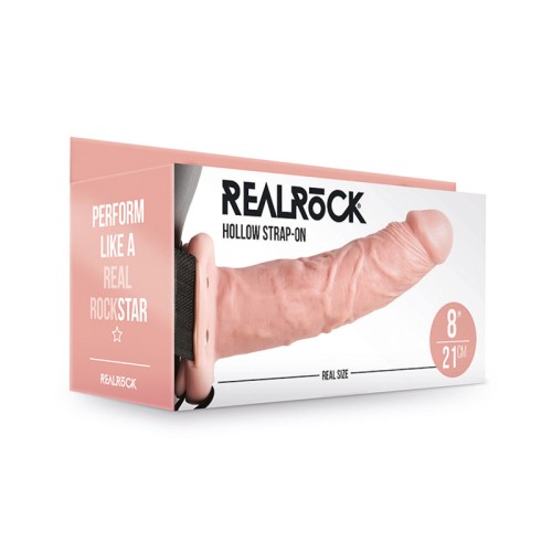 Dildo Hueco Strap-On RealRock 8 Pulgadas Beige