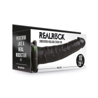 RealRock 10 in. Vibrating Hollow Strap-On