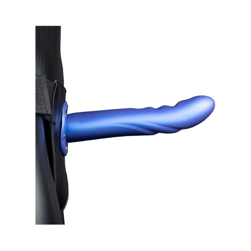 Ouch! Textured Curved Hollow Strap-On for Enhanced Pleasure