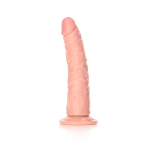 Dildo RealRock Realista Delgado con Ventosa Beige - Placer Supremo