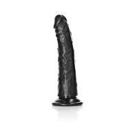 RealRock Slim 6 in. Realistic Dildo - Black