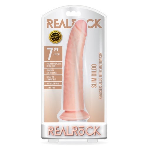 RealRock 7 inch Slim Realistic Dildo with Suction Cup