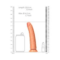 RealRock 7 in Slim Dildo with Suction Cup Tan