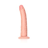 Dildo Slim de 8 Pulgadas RealRock con Ventosa para Estimulación del Punto G