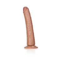 RealRock Realistic 8 in. Slim Dildo with Suction Cup Tan