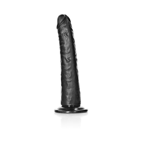 RealRock Slim Dildo with Suction Cup Black