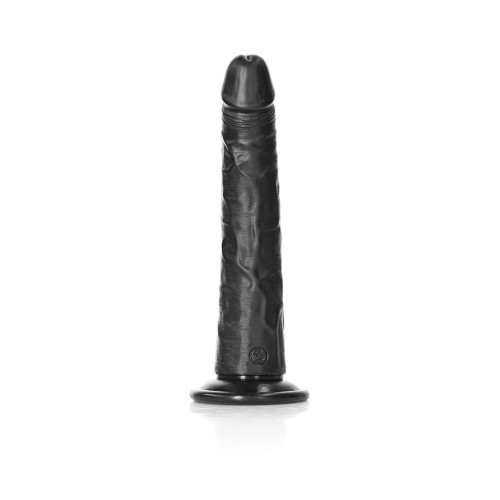 RealRock Slim Dildo with Suction Cup Black