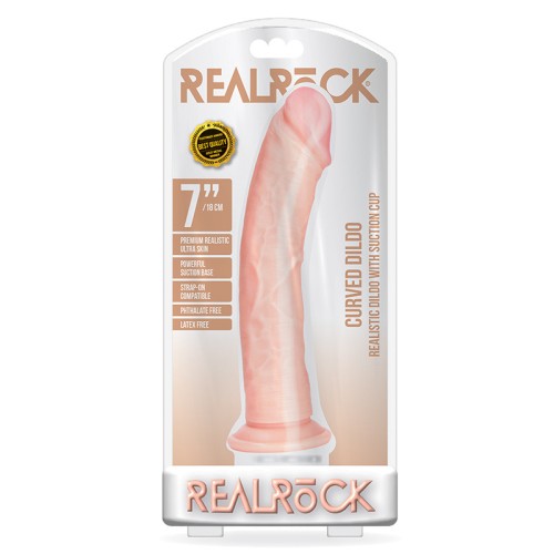 Dildo Curvado Realista de 7in con Ventosa RealRock