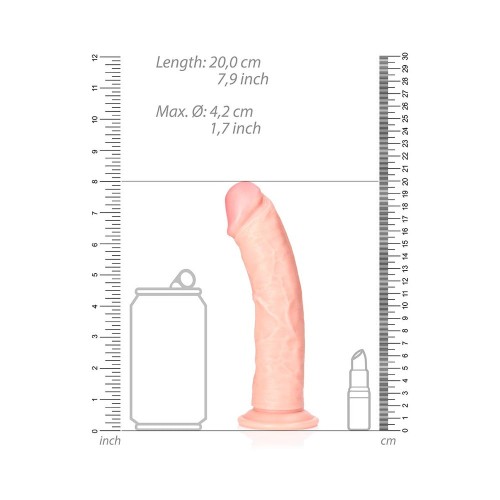 RealRock Realistic 7in Curved Dildo with Suction Cup