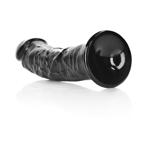 RealRock Curved Dildo with Suction Cup Black - Pleasure Tool