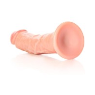 Dildo Curvado Real Rock de 8 in. con Ventosa Beige