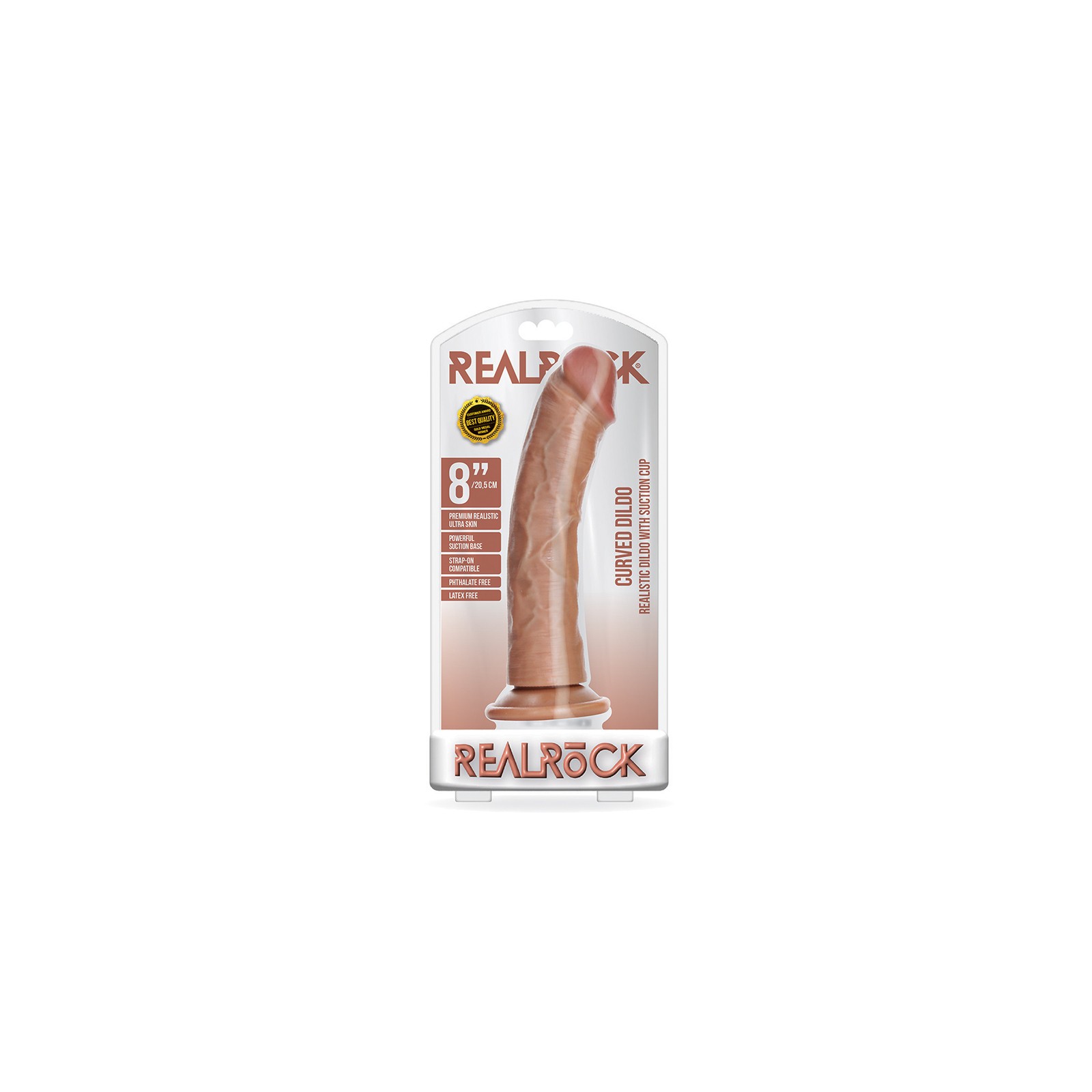 RealRock Realistic 8-Inch Curved Dildo