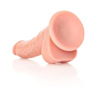 RealRock Dildo Curvo Realista de 7 Pulgadas con Ventosa