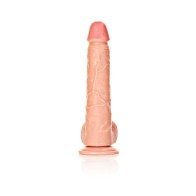 RealRock 12 in. Straight Dildo With Balls and Suction Cup