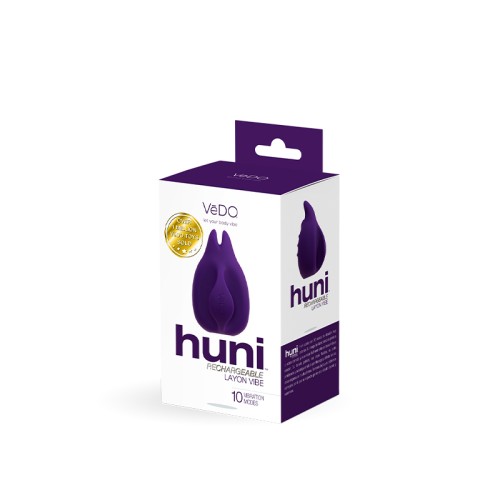 VeDO Huni Vibrador de Dedo Recargable Púrpura Profundo - Placer Clitoriano Perfecto