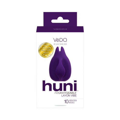 VeDO Huni Rechargeable Finger Vibe Deep Purple - Perfect Clitoral Pleasure