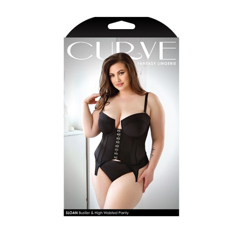 Conjunto Curve Sloan Bustier Corto Negro XL/2XL