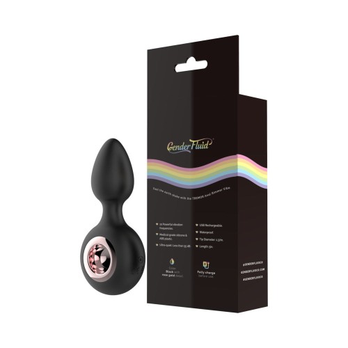 Gender Fluid Tremor Rechargeable Silicone Anal Rimmer Vibrating Plug