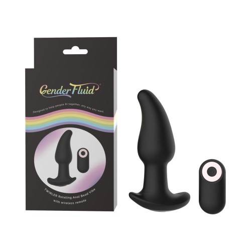 Gender Fluid Vibrador Anal con Cuentas Rotativas