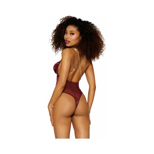 Dreamgirl Burgundy Teddy - Sensual Elegance