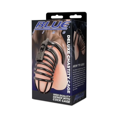 Blue Line Deluxe Chastity Cage